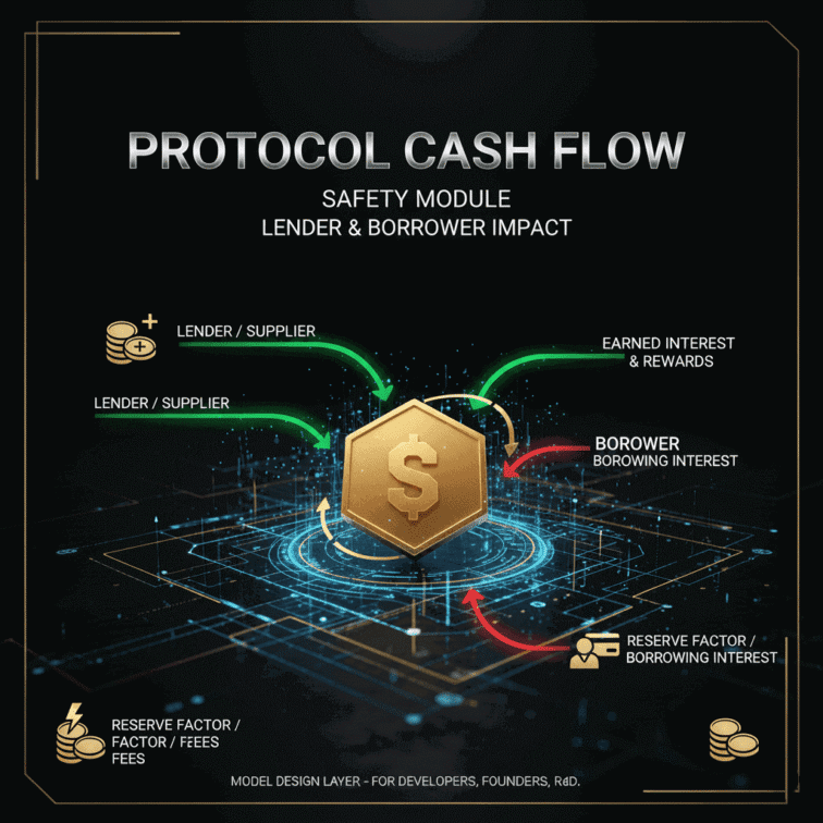 Cách lender & borrower ảnh hưởng dòng tiền giao thức